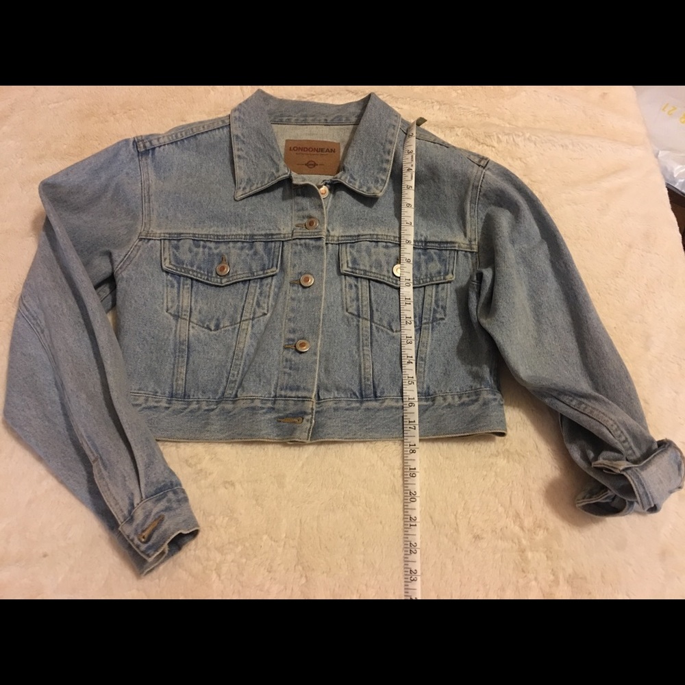 New Victoria Secret cropped denim jacket